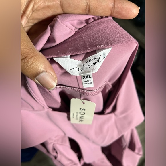 Soma Technit Pink Sleeveless Midi Dress XXL NWT athleisure loungewear cozecore - Picture 4 of 4